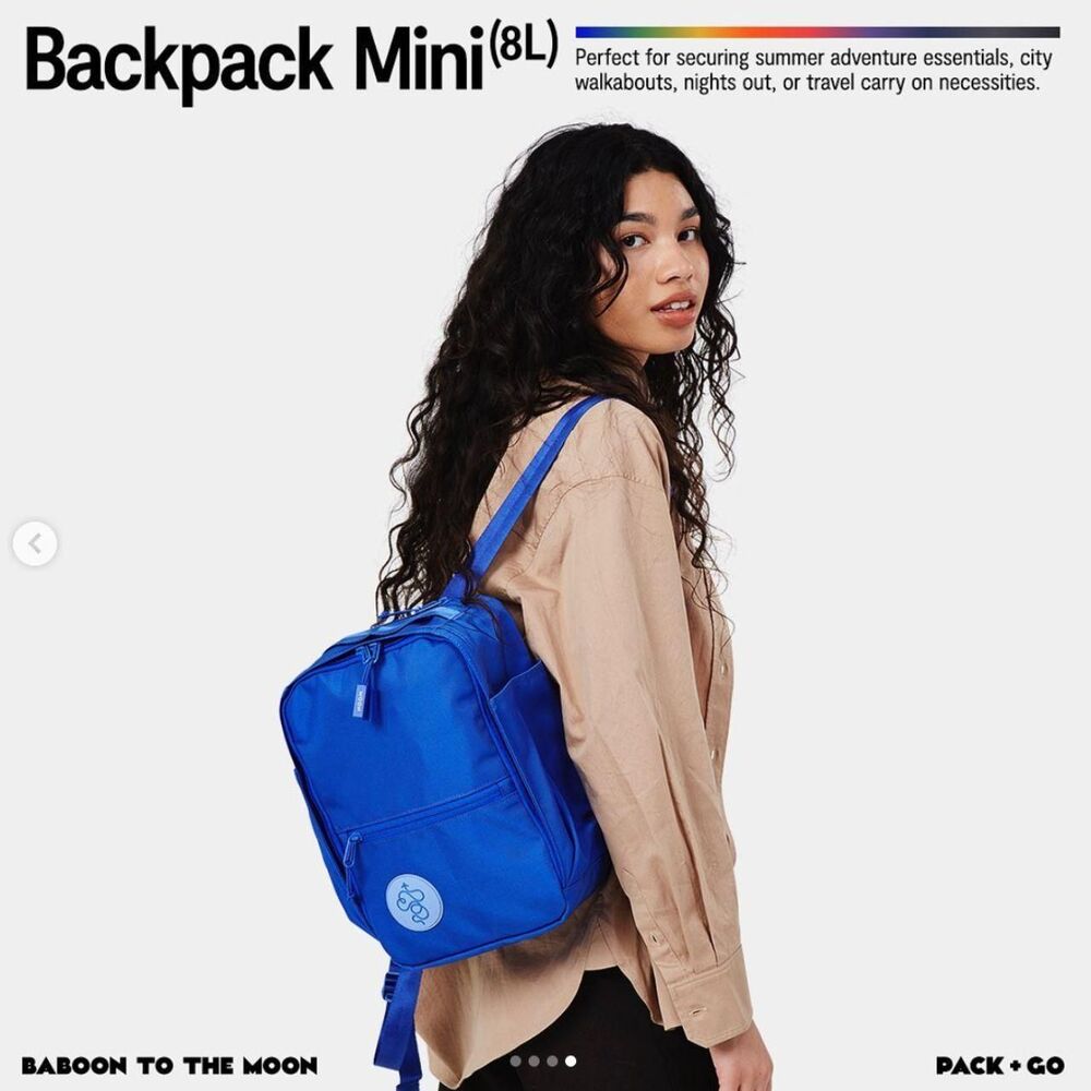 Baboon to the Moon Mini Backpack - Blue